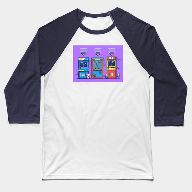 Arcade Machine Baseball T-Shirt by Catalyst Labs